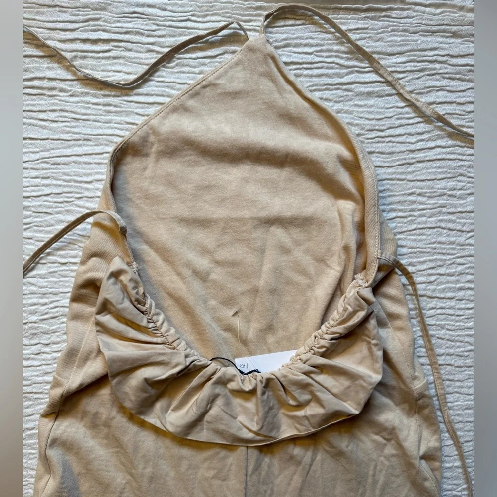Zara Cream Halter Wide Leg Jumpsuit - Picture 4 of 9